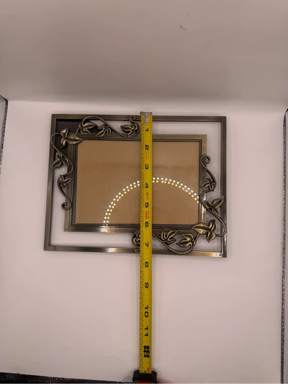 Antique Brass Tone Vine Leaf Metal Picture Frame 5x7 Botanical Decor